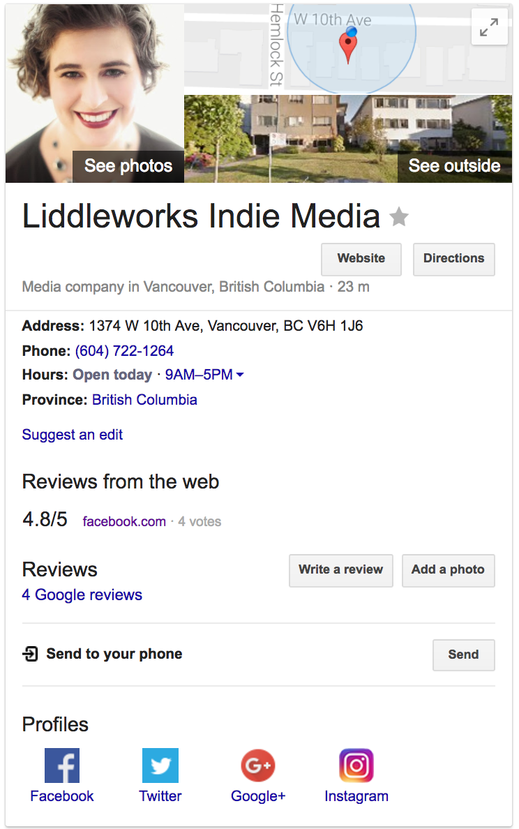 How to add your social profile buttons to your Google Business Listing