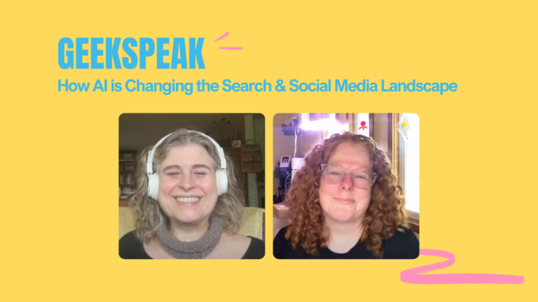 Rina and Pip talking about how AI is changing the search and social media landscape.