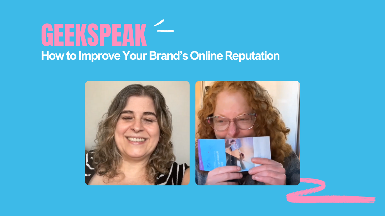 Rina and Pip having a chat about how to improve your brand’s online reputation.