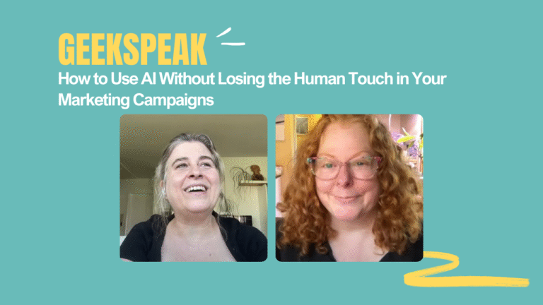 Rina and Pip while talking about How to Use AI Without Losing the Human Touch in Your Marketing Campaigns.