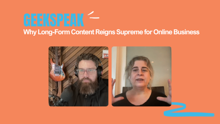 Phelan and Rina talking about Why Long-Form Content Reigns Supreme for Online Business.
